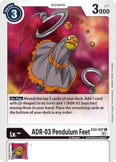 ADR 03 Pendulum Feet EX2-047 C Digital Hazard Digimon card