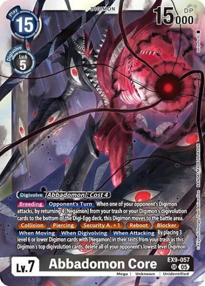 Abbadomon Core EX9-057 SR Versus Monsters Digimon card