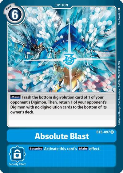 Absolute Blast BT5-097 U Battle of Omni Digimon card