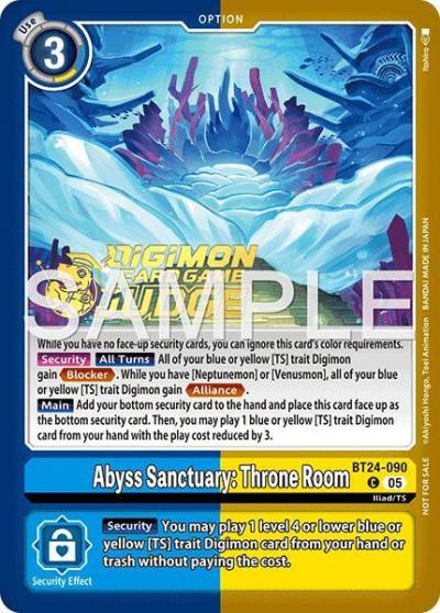 Abyss Sanctuary: Throne Room Judge Pack 9 BT24-090 C Time Stranger Digimon card