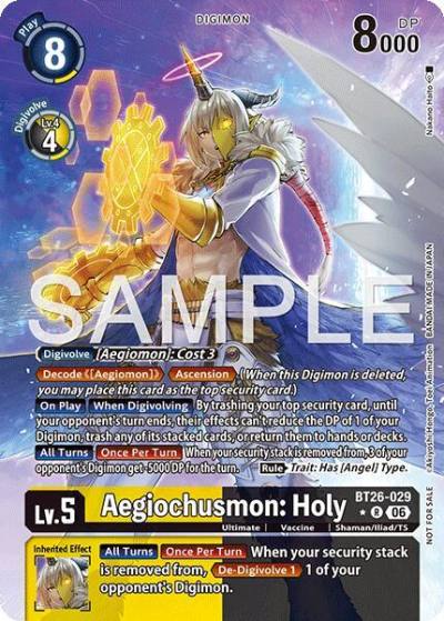 Aegiochusmon: Holy Alternate Art BT26-029 R Timeless Bonds Digimon card