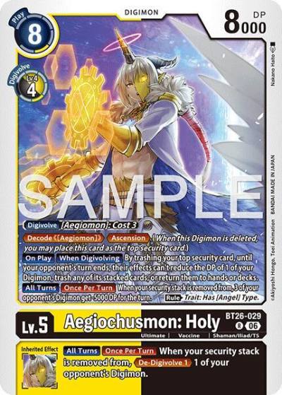 Aegiochusmon: Holy BT26-029 R Timeless Bonds Digimon card