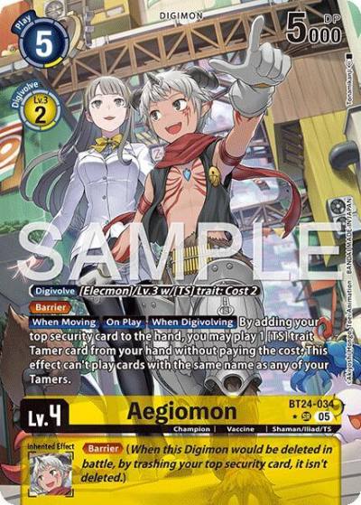 Aegiomon Alternate Art BT24-034 SR Time Stranger Digimon card