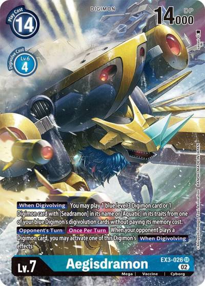 Aegisdramon Alternate Art EX3-026 SR Draconic Roar Digimon card