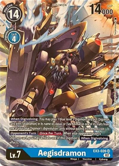 Aegisdramon EX3-026 SR Revision Pack Cards Digimon card