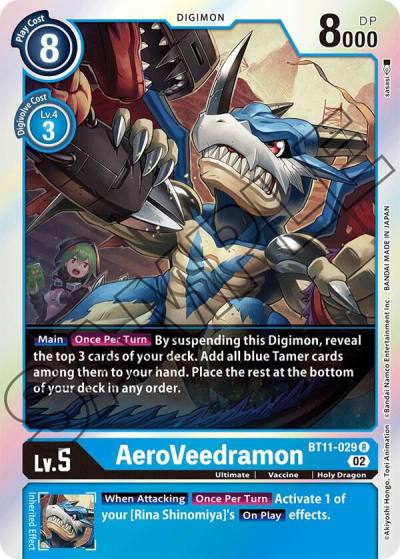 AeroVeedramon BT11-029 R Dimensional Phase Digimon card