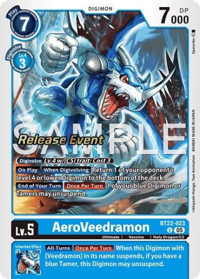 AeroVeedramon BT22-023 U Cyber Eden Release Event Cards Digimon card