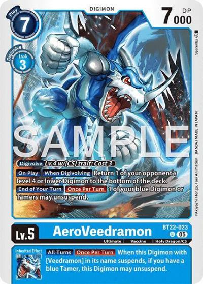 AeroVeedramon BT22-023 U Cyber Eden Digimon card
