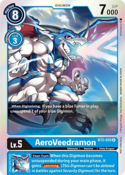 AeroVeedramon Battle of Omni Pre Release BT2-028 R Release Special Booster 1.0 Digimon card