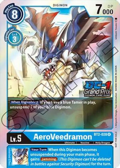 AeroVeedramon DC 1 Grand Prix BT2-028 R Release Special Booster 1.5 Digimon card