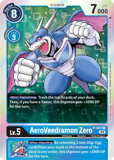 AeroVeedramon Zero Resurgence Booster Reprint P-047 P Resurgence Booster Digimon card