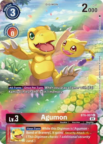 Agumon Alternate Art BT6-007 U Double Diamond Digimon card
