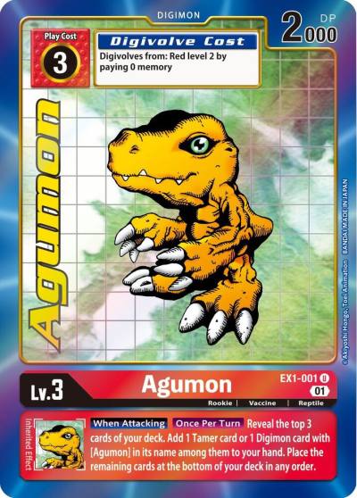 Agumon Alternate Art EX1-001 U Classic Collection Digimon card