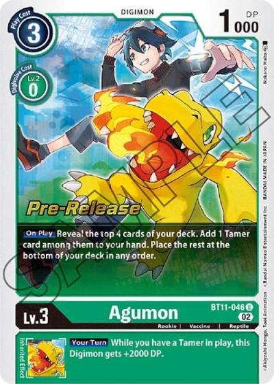 Agumon BT11-046 U Dimensional Phase Pre-Release Cards Digimon card