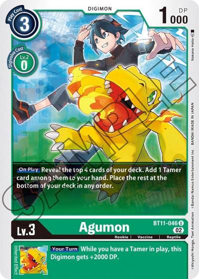 Agumon BT11-046 U Dimensional Phase Digimon card