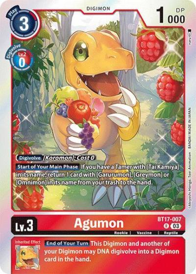 Agumon BT17-007 R Secret Crisis Digimon card