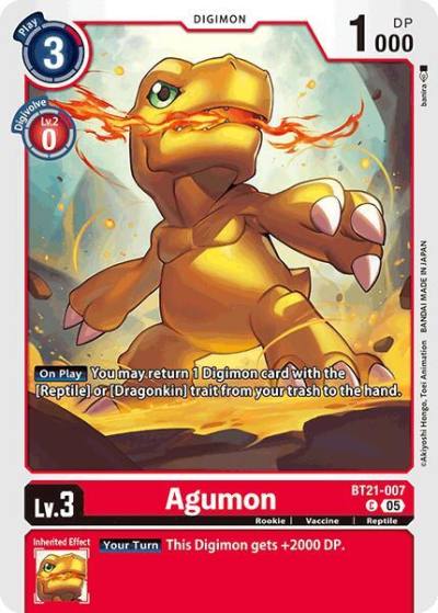 Agumon BT21-007 C World Convergence Digimon card