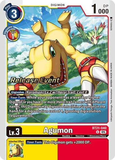 Agumon BT21-040 U World Convergence Release Event Cards Digimon card