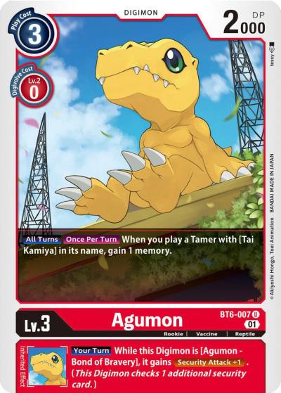 Agumon BT6-007 U Double Diamond Digimon card