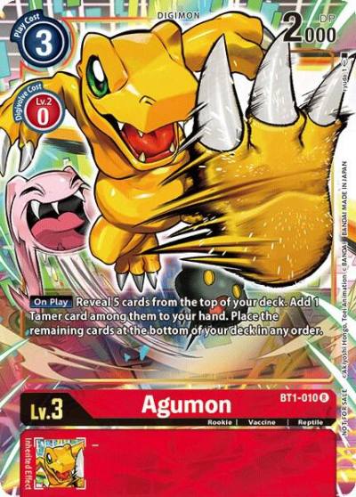 Agumon Dash Pack Ver 10 BT1-010 R Release Special Booster 1.0 Digimon card