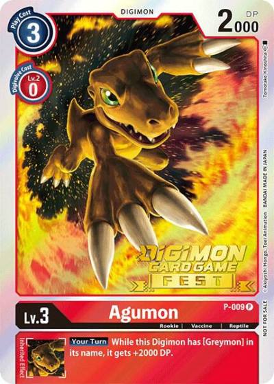 Agumon Digimon Card Game Fest 2022 P-009 P Digimon Promotion Cards Digimon card