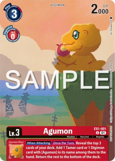 Agumon Digimon Illustration Competition Pack 2023 EX1-001 U Classic Collection Digimon card