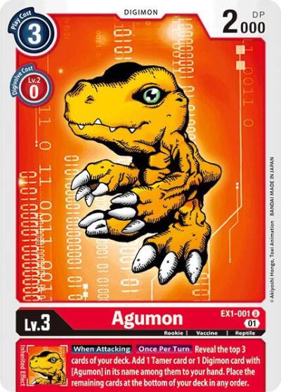Agumon EX1-001 U Classic Collection Digimon card
