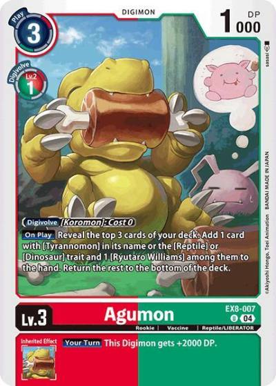 Agumon EX8-007 U Chain of Liberation Digimon card