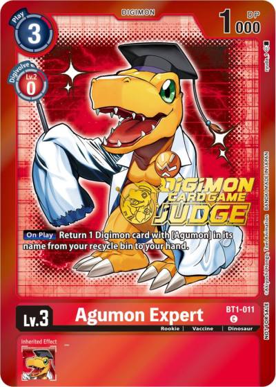 Agumon Expert Judge Pack 4 BT1-011 C Release Special Booster 1.0 Digimon card