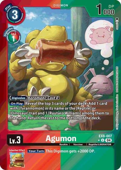 Agumon Limited Foil EX8-007 U Chain of Liberation Digimon card
