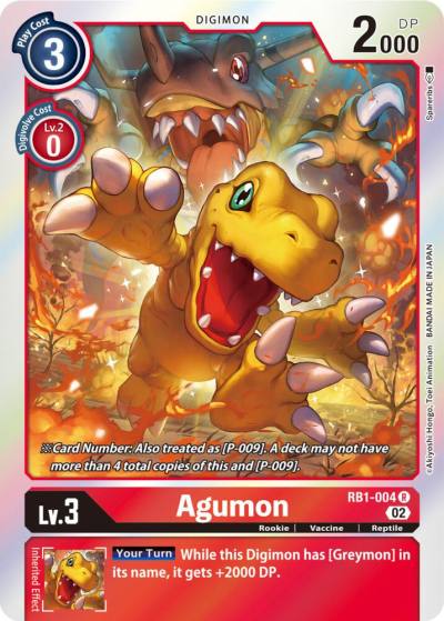 Agumon RB1-004 R Resurgence Booster Digimon card