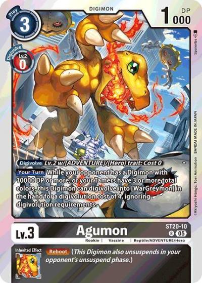 Agumon ST20-10 R Starter Deck 20: Protector of Light Digimon card