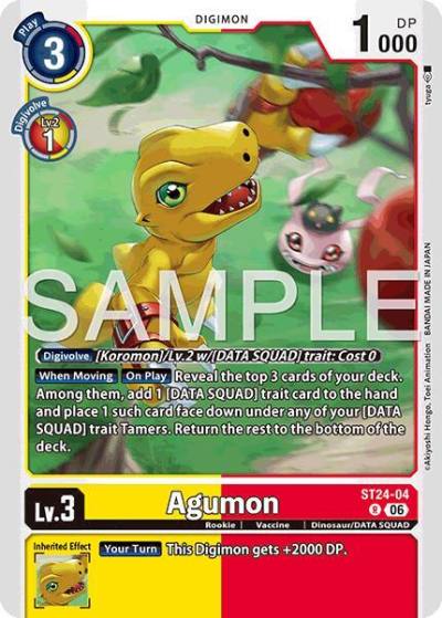 Agumon ST24-04 R Starter Deck 24: Data Squad Digimon card