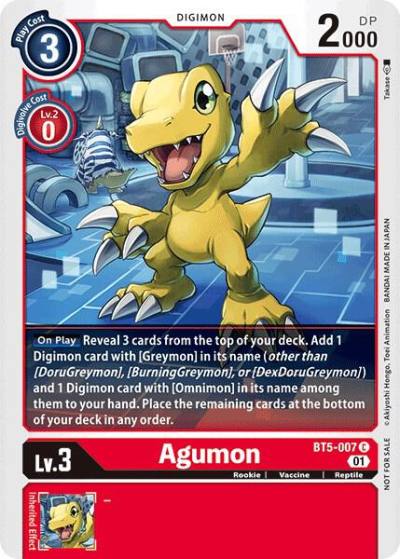 Agumon Tamer Party Vol 4 Promo BT5-007 C Battle of Omni Digimon card