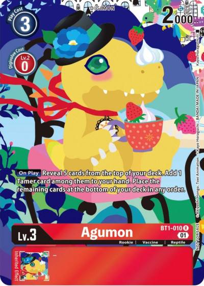 Agumon Tamers Card Set 2 Floral Fun BT1-010 R Release Special Booster 1.0 Digimon card
