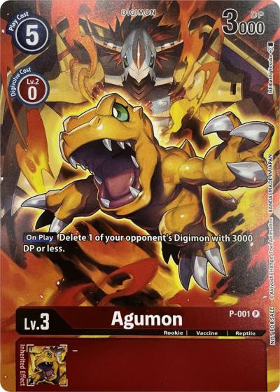 Agumon Tamers Evolution Box 2 P-001 P Digimon Promotion Cards Digimon card
