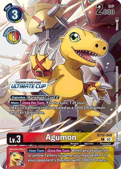 Agumon Ultimate Cup 2024 BT13-008 C Versus Royal Knights Digimon card