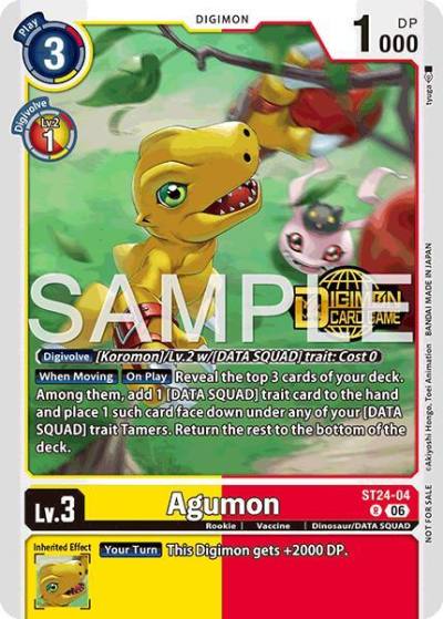Agumon Welcome Tamers Pack Vol2 ST24-04 R Starter Deck 24: Data Squad Release Event Cards Digimon card