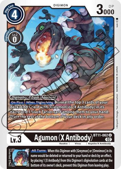 Agumon X Antibody Foil BT11-062 U Dimensional Phase Digimon card
