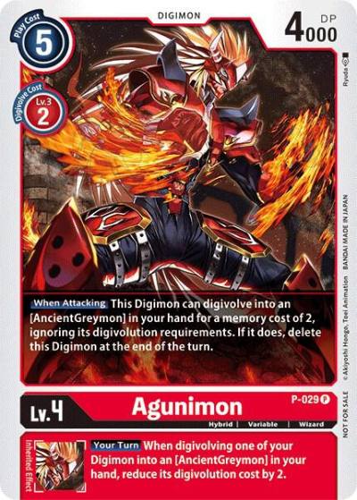 Agunimon P-029 P Digimon Promotion Cards Digimon card
