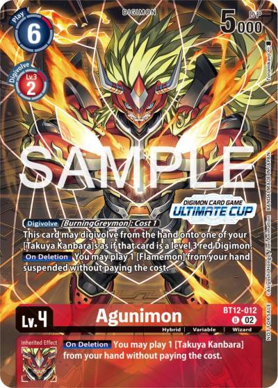 Agunimon Ultimate Cup 2024 BT12-012 U Across Time Digimon card