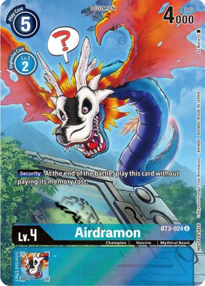 Airdramon 25th Special Memorial Pack BT3-024 U Release Special Booster 1.0 Digimon card