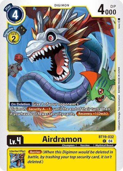 Airdramon BT19-032 C Release Special Booster 2.0 Digimon card