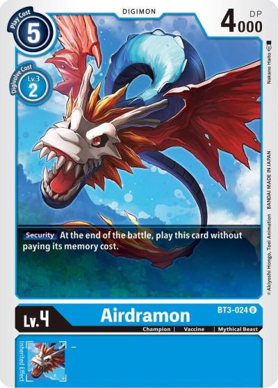 Airdramon BT3-024 U Release Special Booster 1.5 Digimon card
