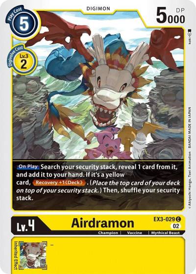 Airdramon EX3-029 C Draconic Roar Digimon card