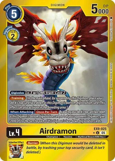 Airdramon Limited Foil EX9-025 U Versus Monsters Digimon card
