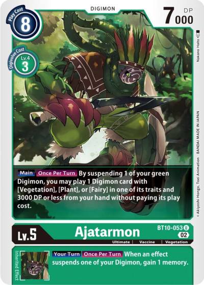 Ajatarmon BT10-053 U Xros Encounter Digimon card