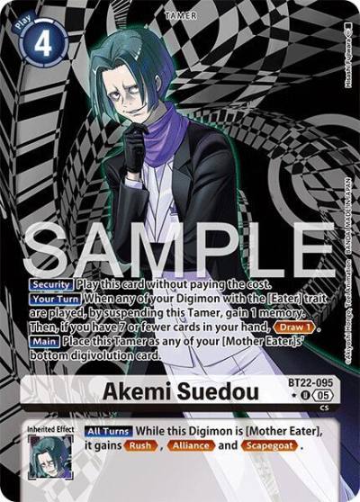Akemi Suedou Alternate Art BT22-095 U Cyber Eden Digimon card