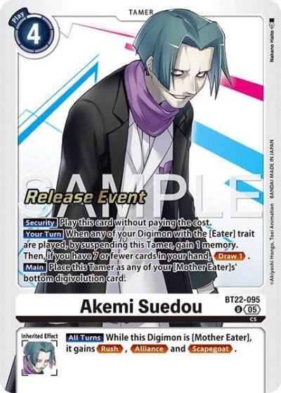 Akemi Suedou BT22-095 U Cyber Eden Release Event Cards Digimon card