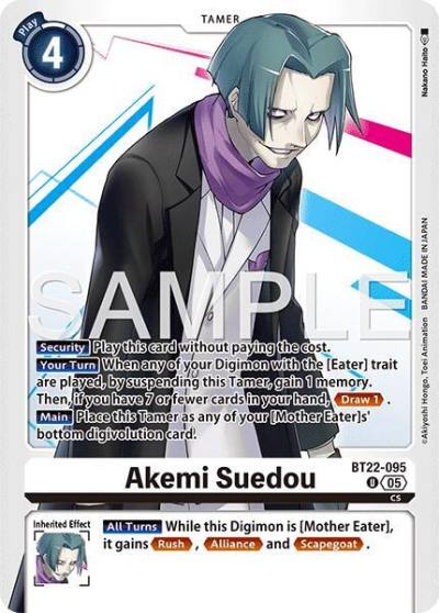 Akemi Suedou BT22-095 U Cyber Eden Digimon card